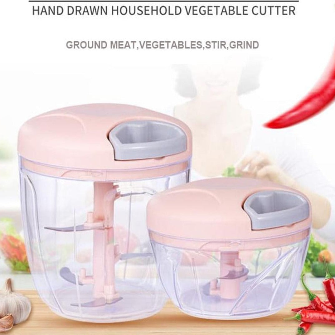 Manual Hand-Pulled Chopper (Large Size) - Speedy Vegetable & Fruit Chopper - / 500ML / 900ML