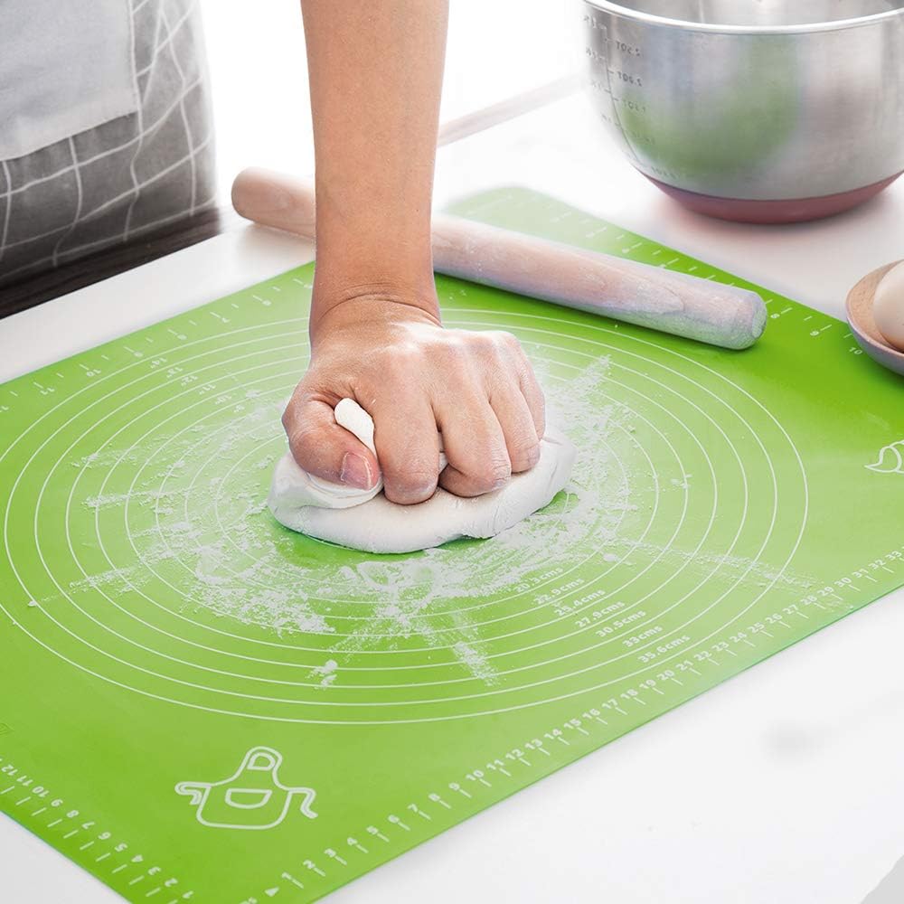 Extra Large Silicone Baking & Rolling Mat with Measurements - Ideal for Rotis, Pizza, Cakes, and Pastries