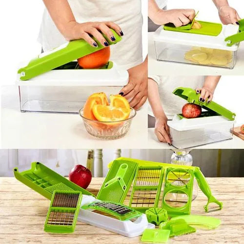 High-Quality Nicer Dicer 7-in-1 Vegetable, Fruit & Salad Slicer, Shredder, Cutter, Peeler & Chopper Kitchen Tool Set