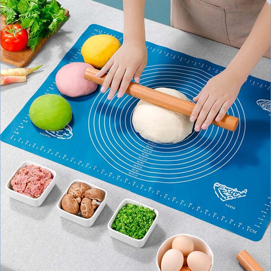 Extra Large Silicone Baking & Rolling Mat with Measurements - Ideal for Rotis, Pizza, Cakes, and Pastries