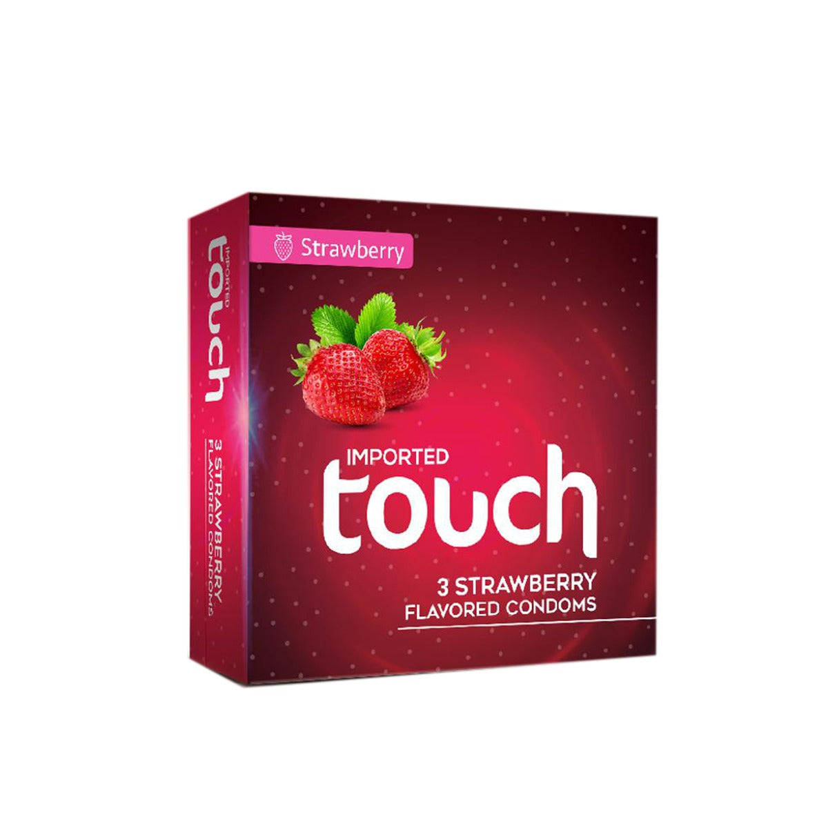 Touch Condoms (Strawberry Flavored, 3-Pack) ā Safe, Tasty, and Fun