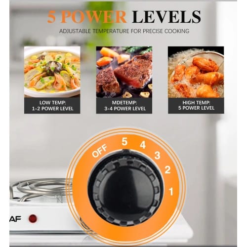 Electric Stove 1000 W cooking hot plate with temperature control overheat protection electric cooker