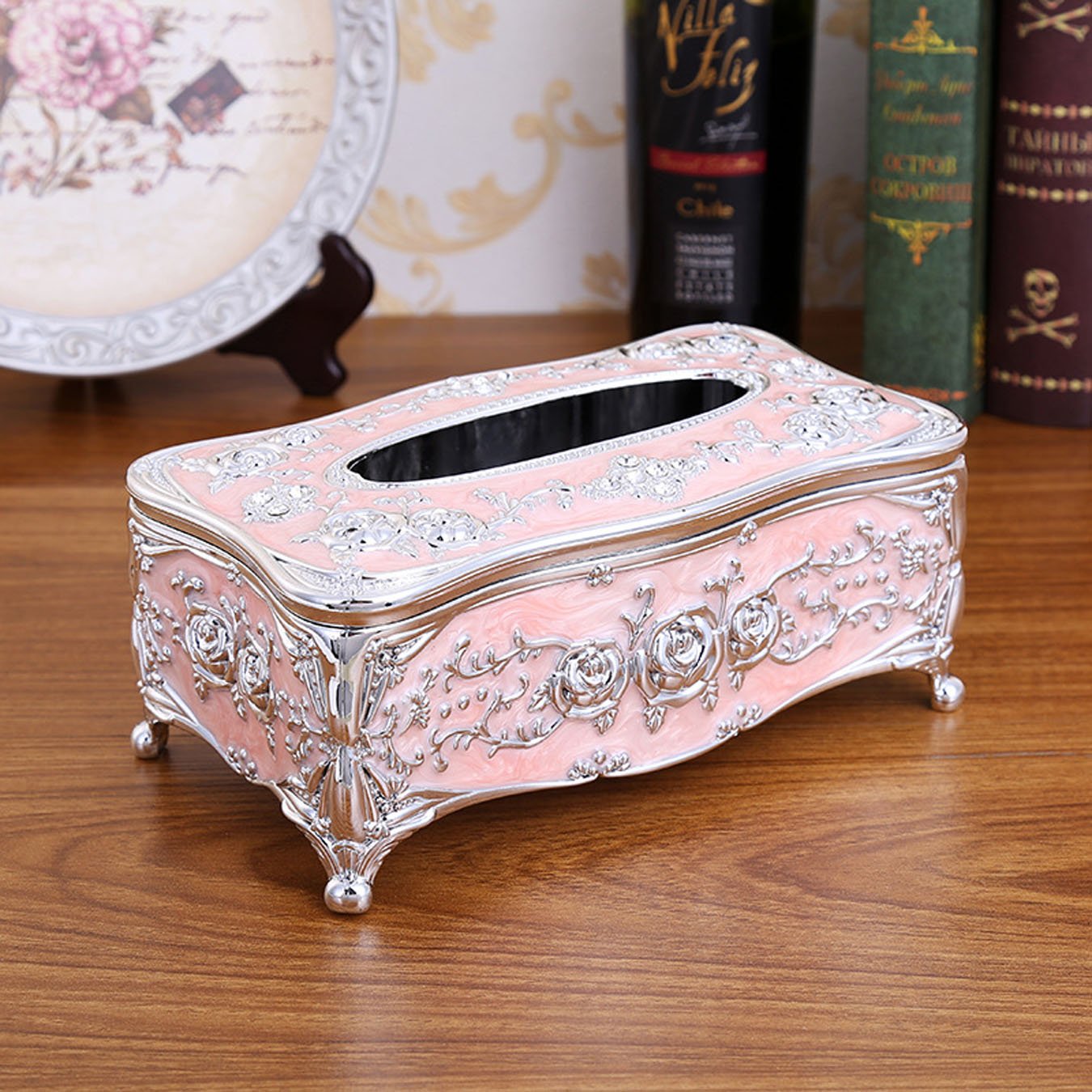 European Hotel Style Rectangular Fancy Table Facial Tissue Box Cover Holder β Elegant Tissue Dispenser for Home & Office