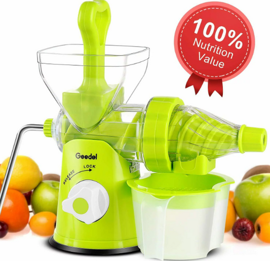 Manual Masticating Juicer: Slow Cold Press Machine for Maximum Nutrition from Fruits and Vegetables
