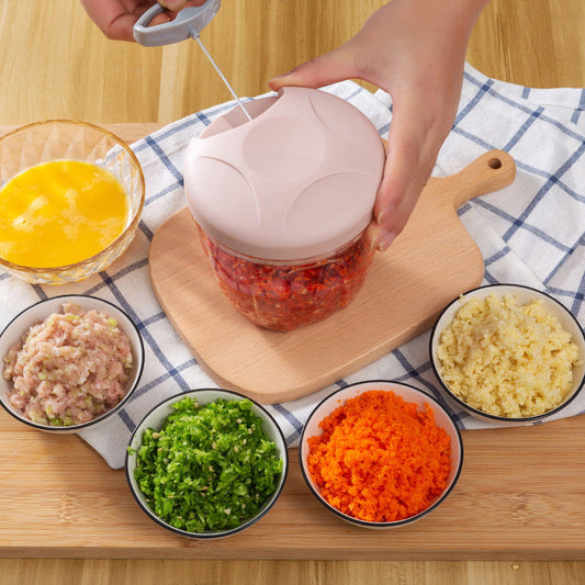 Manual Hand-Pulled Chopper (Large Size) - Speedy Vegetable & Fruit Chopper - / 500ML / 900ML