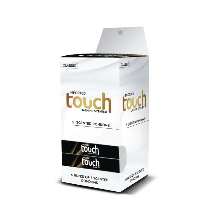 Touch Classic Condoms ā Jasmine Scented ā Dispenser Pack of 30 (6 Ć 5 Packs)