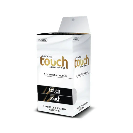 Touch Classic Condoms – Jasmine Scented – Dispenser Pack of 30 (6 × 5 Packs)