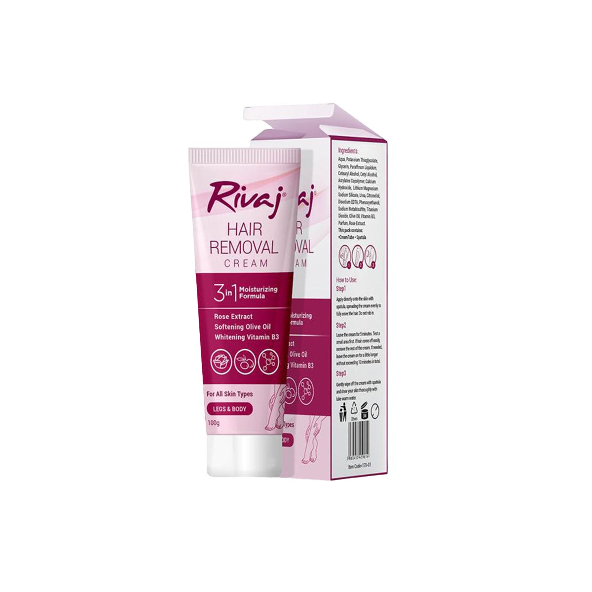 Rivaj UK Hair Removal Cream – 100g for Smooth & Silky Skin