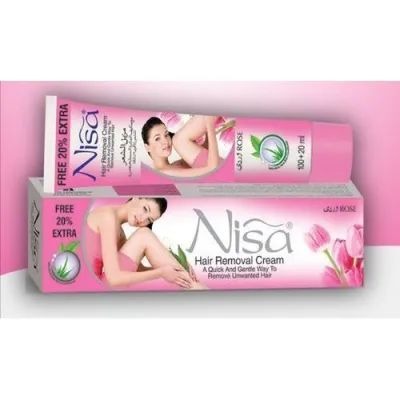 Nisa Rose Hair Removal Cream Lotion – 120ml, Gentle & Effective