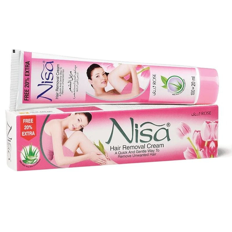 Nisa Rose Hair Removal Cream Lotion – 120ml, Gentle & Effective