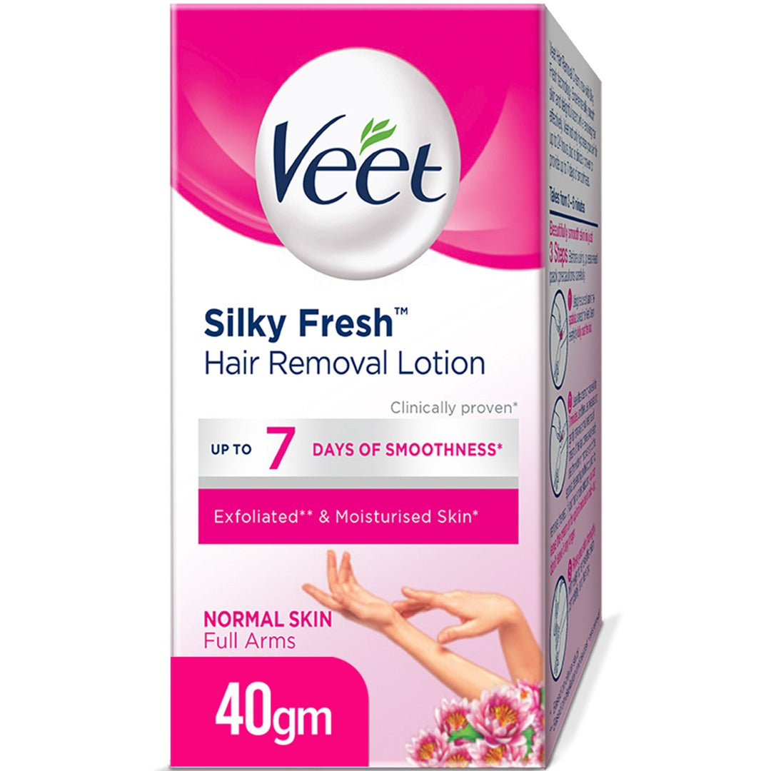 Veet Hair Removal Lotion for Normal Skin – 40 g | Silky Smooth, Moisturizing & Fast