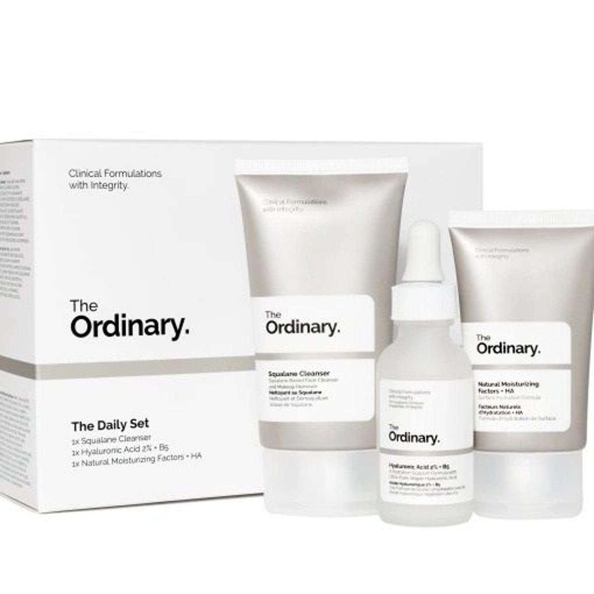 The Ordinary – The Daily Set (Cleanser, HA Serum, Moisturizer)