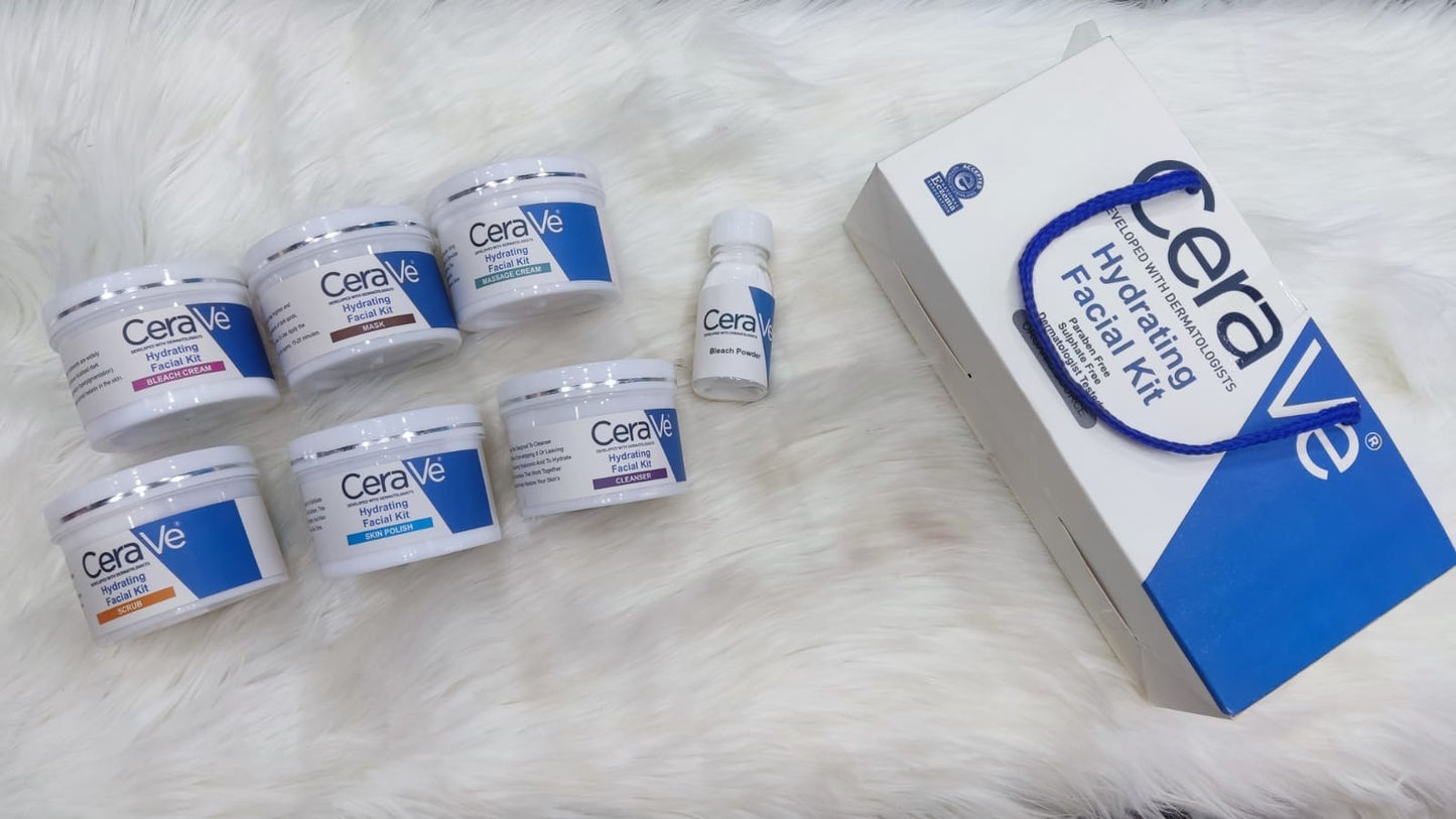 CeraVi Hydrating & Whitening Facial Kit with Bleach – Paraben-Free Care