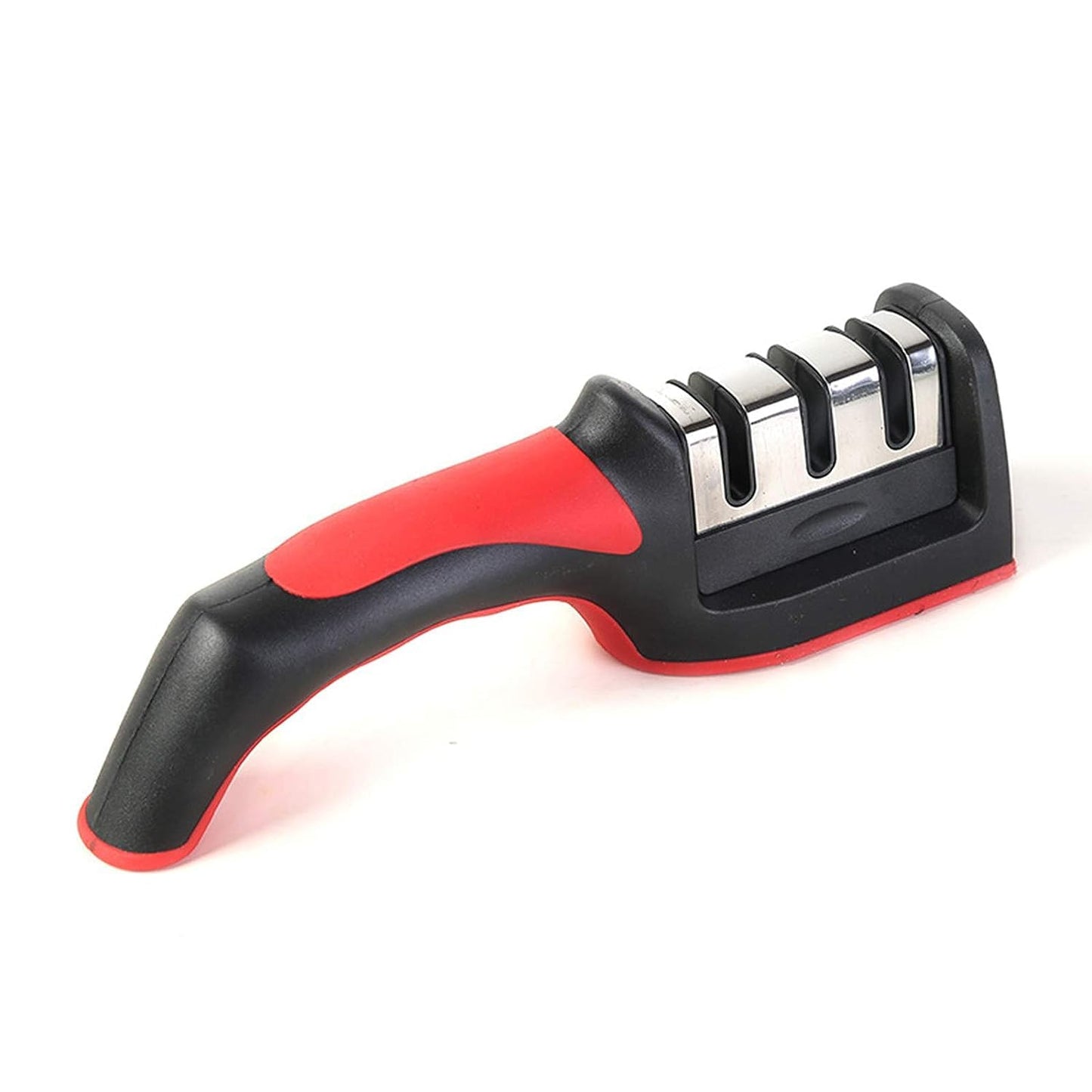 Advanced Manual 3-Stage Kitchen Knife Sharpener – Upgraded 3-Slot Ceramic Stone Repair Grinder for Self-Sharpening Knives