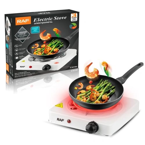 Electric Stove 1000 W cooking hot plate with temperature control overheat protection electric cooker