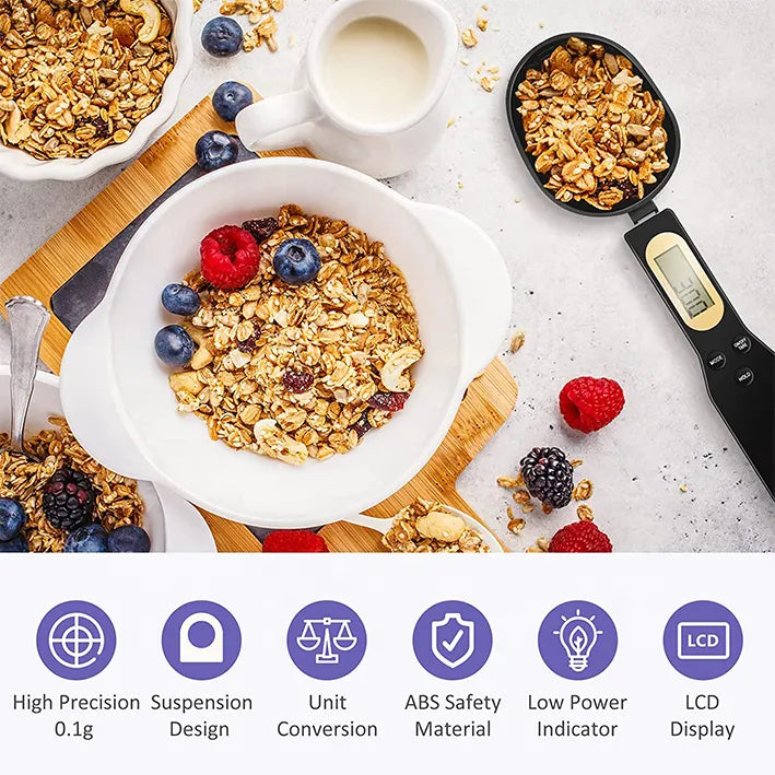 Hengte 500g/0.1g Digital Measuring Spoon Scale – Precise Kitchen Tool for Baking & Cooking